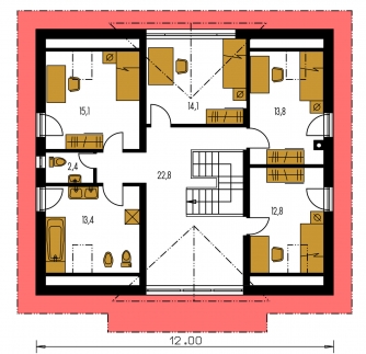 Grundriss des Obergeschosses - PREMIER 174